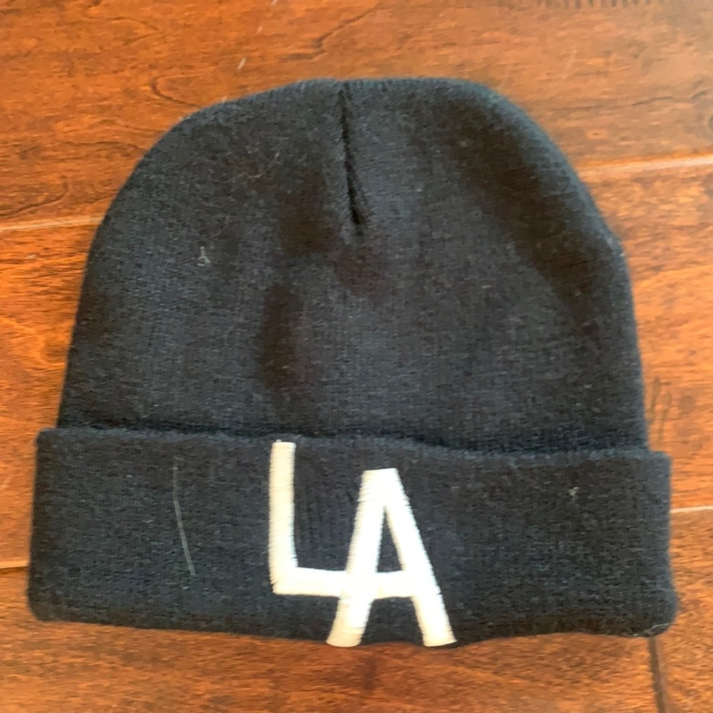 LA stitched on cuff beanie